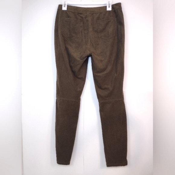 Max Studio women's olive green stretchy pull on leggings size(L) - Picture 6 of 14